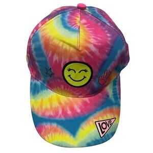 Justice Teen / Young Women's Tie Dye Ball Cap Peace Love Adjustable Strapback
